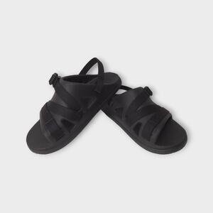 Childens Chaco Chillos Sport Black Sandals Adjustable Strap Youth Size 4